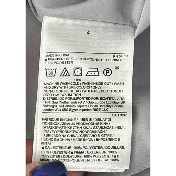 Banana Republic Factory Woman's Sz 4 Orange Blue Grey Geometric Mini Dress - Picture 5 of 7